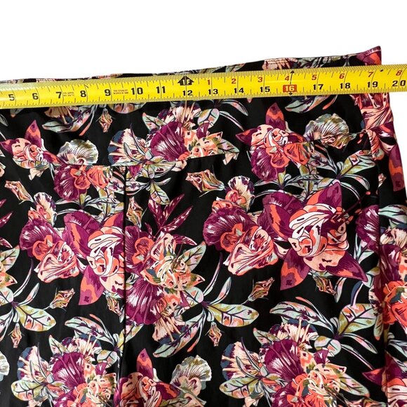 Soft Surroundings In Bloom Floral Pants Pull On Control Slim Panel Stretchy 1X - Picture 11 of 11